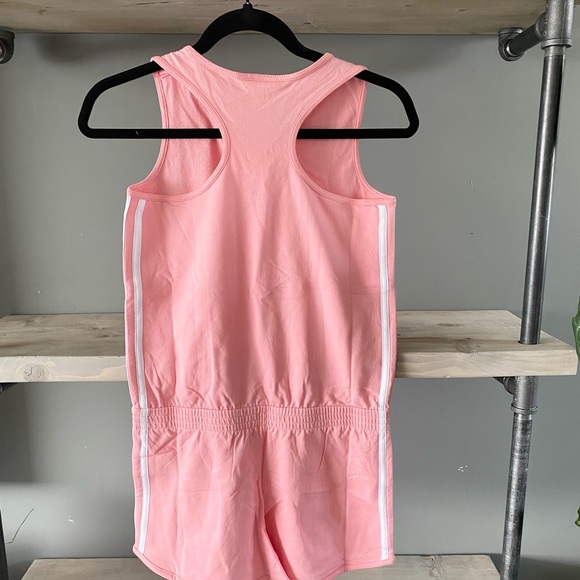 ADIDAS-3-STRIPES PINK ROMPER SIZE Girls L NWT - Picture 7 of 11